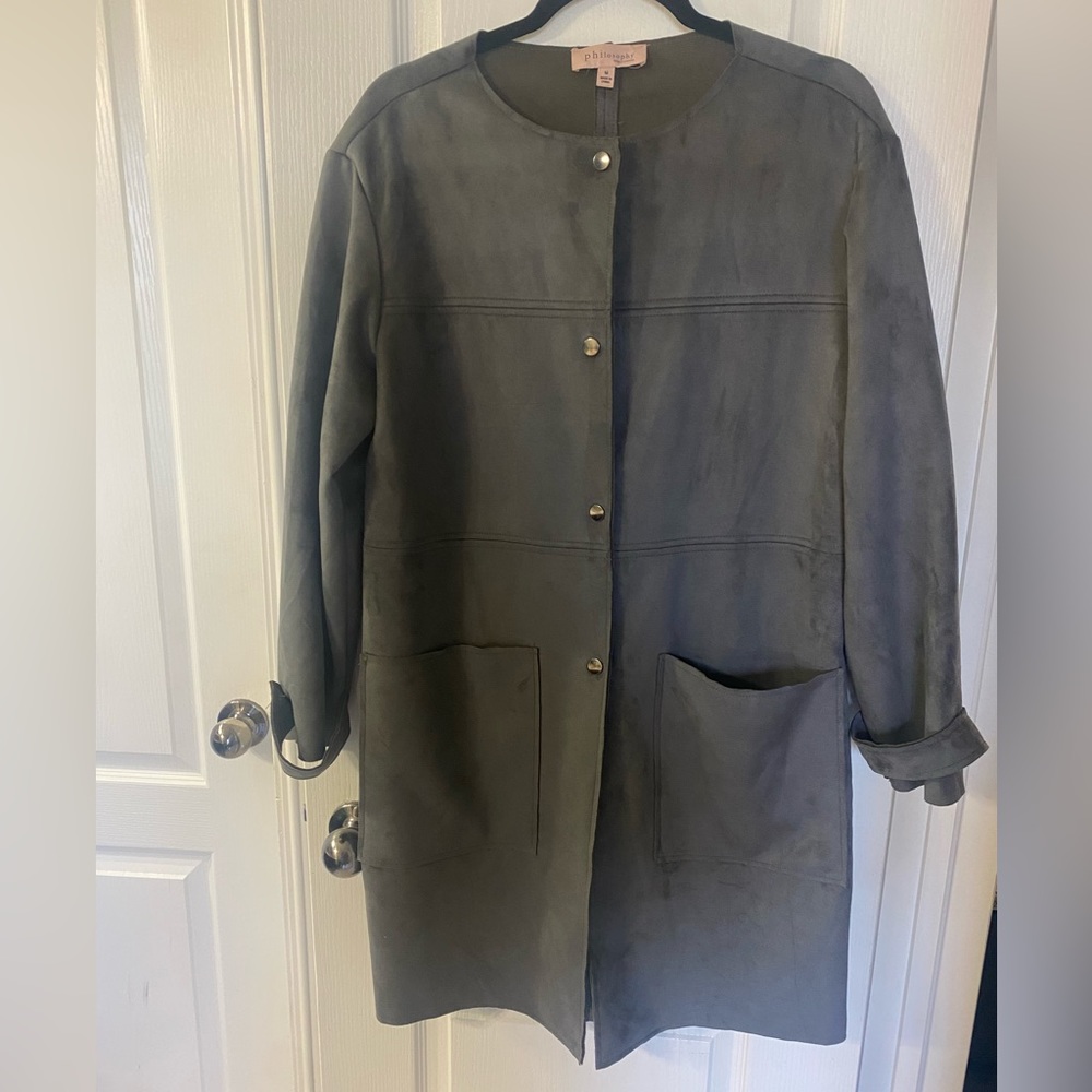 Philosophy faux sueded jacket